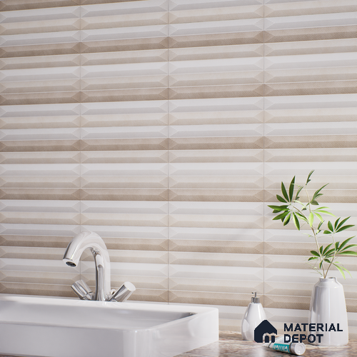 Faux Subway Tile TL 07243 Crayon 5001 Luster 1 ft x 1 ft Ceramic Matte Finish - 9 mm |Random 4 | 2 mm Spacer is Mandatory | Please Expect a Slight Variation of Pattern